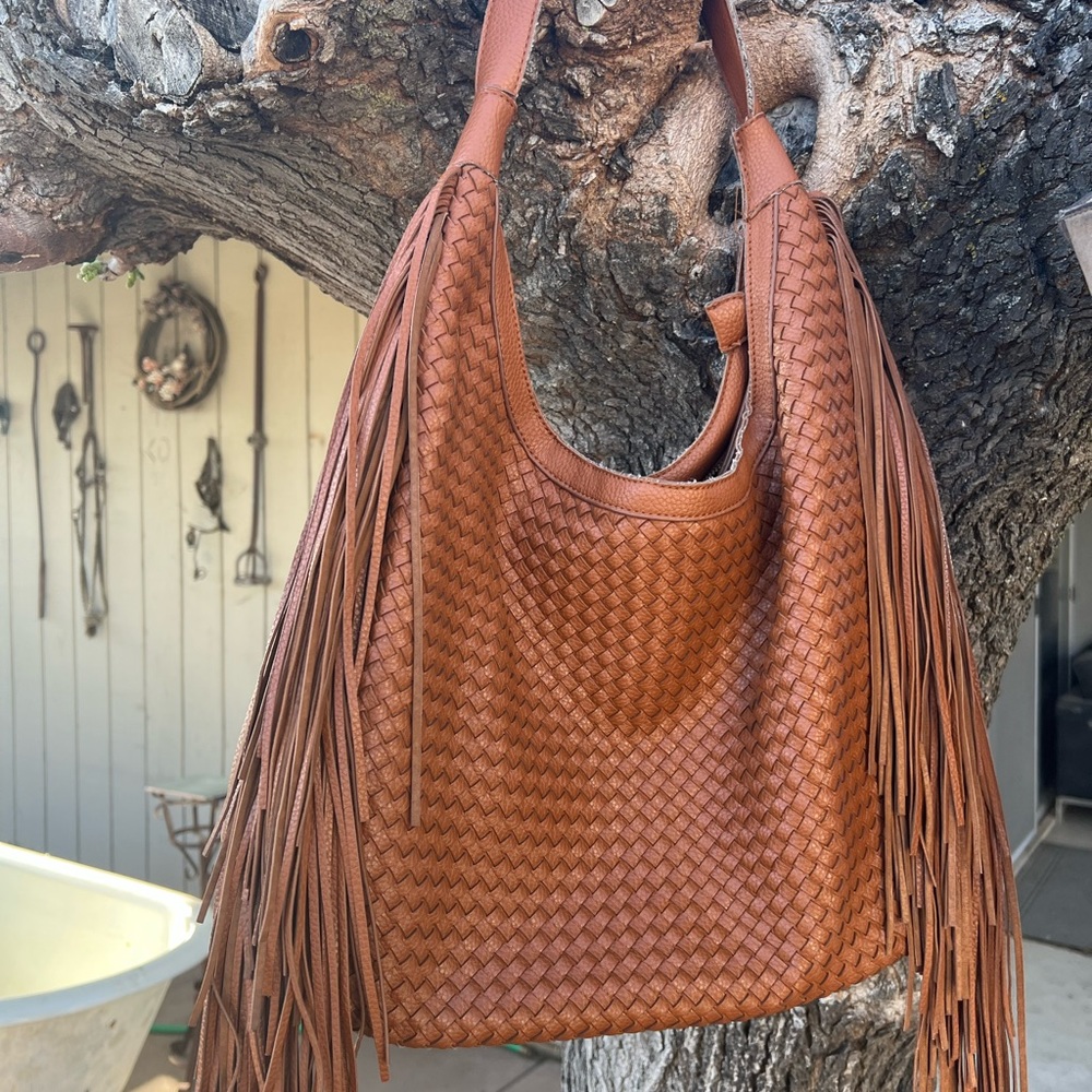 Fringe hobo bag